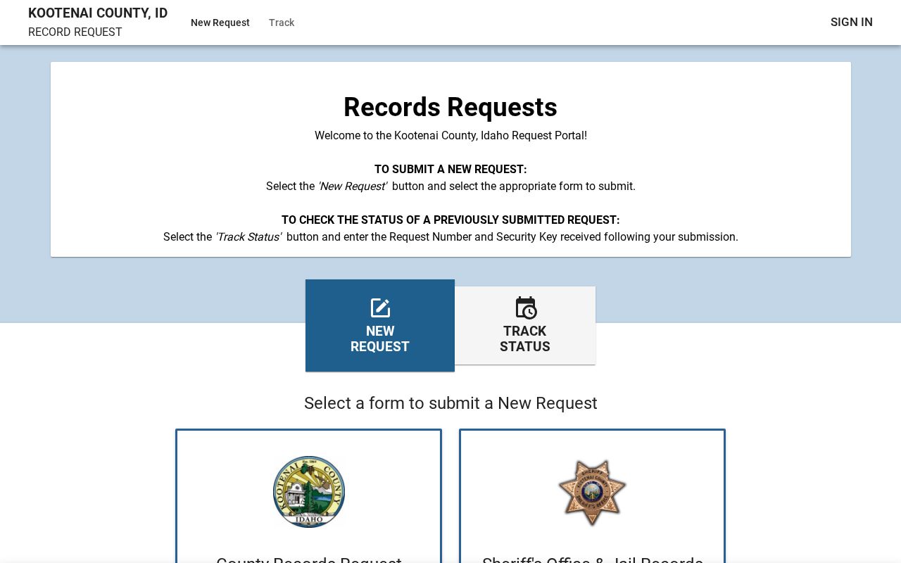 Kootenai County arrest records request portal