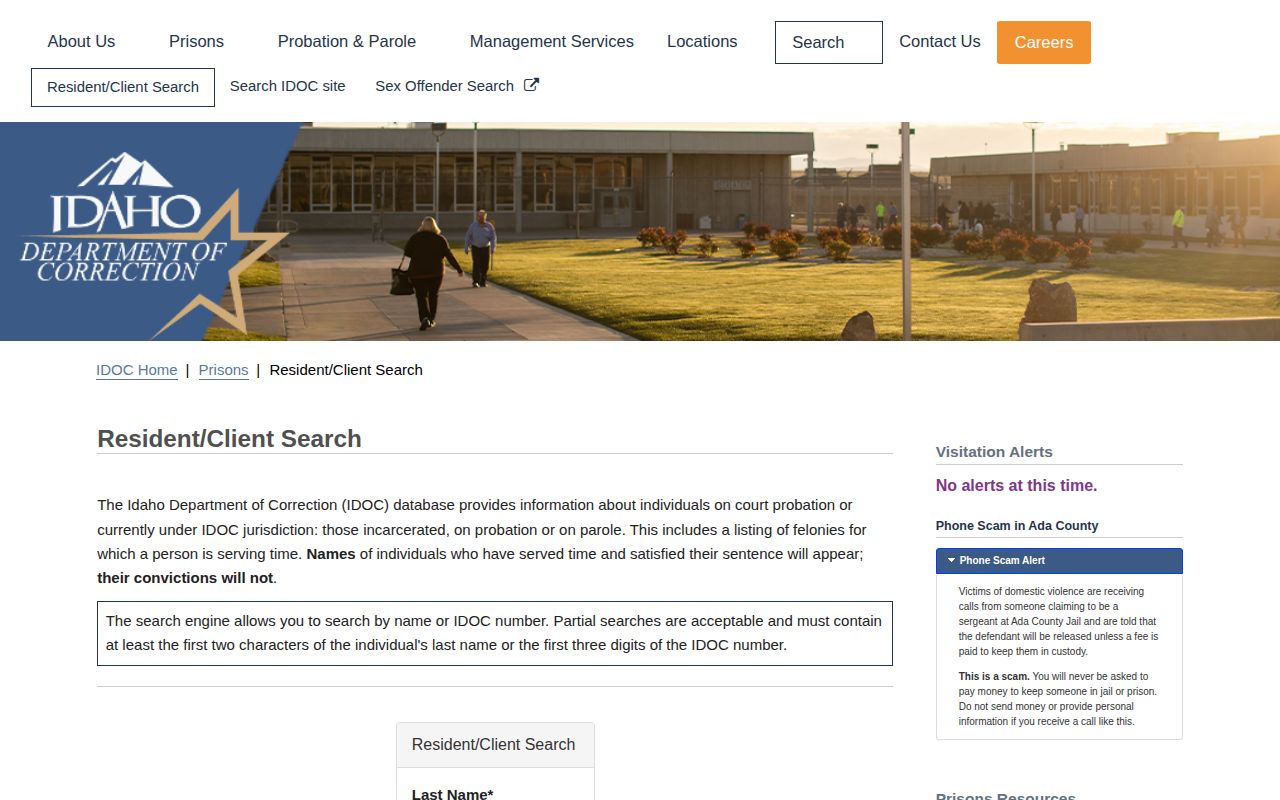 Idaho DOC search after a Kootenai County arrest